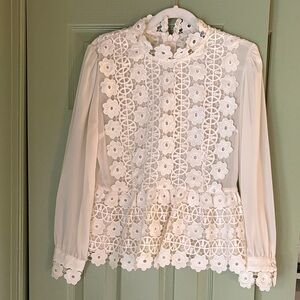 Endless Rose Cream Floral Lace Blouse